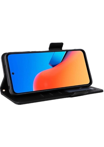 Xiaomi Redmi Için 12 4g Yan Toka Pu Deri Manyetik Kart Yuvaları (Yurt Dışından)