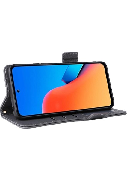 Xiaomi Redmi Için 12 4g Yan Toka Pu Deri Manyetik Kart Yuvaları (Yurt Dışından)