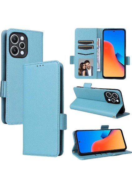 Xiaomi Redmi Için 12 4g Yan Toka Pu Deri Manyetik Kart Yuvaları (Yurt Dışından)