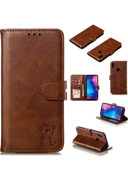 Cüzdan Kılıf Için Xiaomi Redmi Not 7/7 Pro/7s Manyetik Kapatma Tüm Yuvarlak (Yurt Dışından)