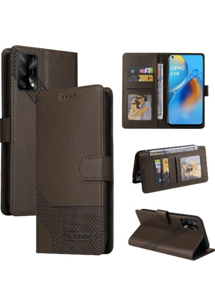 Oppo A74/F19 Üç Kart Yuvaları Darbeye Kickstand 4 Köşe Için Flip Case (Yurt Dışından)
