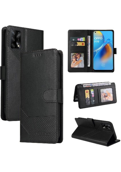 Oppo A74/F19 Üç Kart Yuvaları Darbeye Kickstand 4 Köşe Için Flip Case (Yurt Dışından)