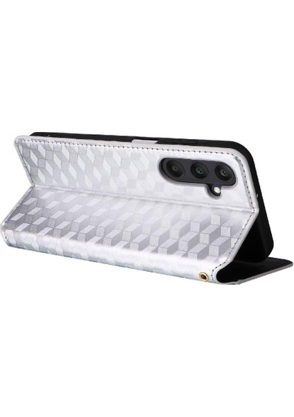 Samsung Galaxy M55 Pu Deri Kart Yuvaları Tutucu 3D Desen (Yurt Dışından)