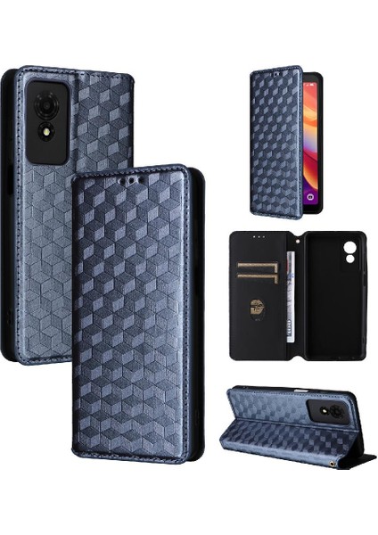 Tcl 501 4g Pu Deri Manyetik Kapatma 3D Desen Cüzdan Kartı Için Kılıf (Yurt Dışından)