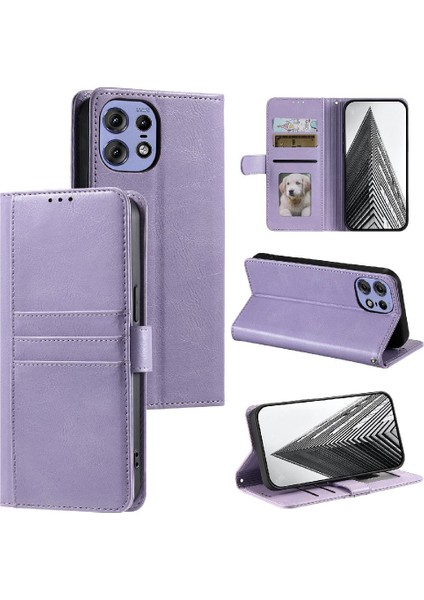 Motorola Moto Kenar 50 Pro 6 Kart Yuvaları Kickstand Pu Deri Için Flip Case (Yurt Dışından)