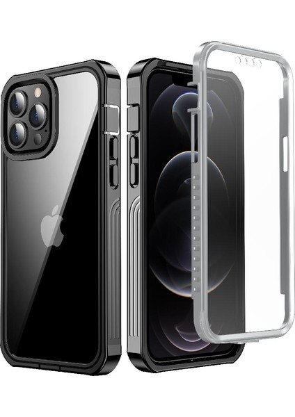 Iphone 13 Pro Için Kılıf Damla ve Çarpışma Geçirmez Tamamen Şeffaf 360 Tüm Pet (Yurt Dışından)