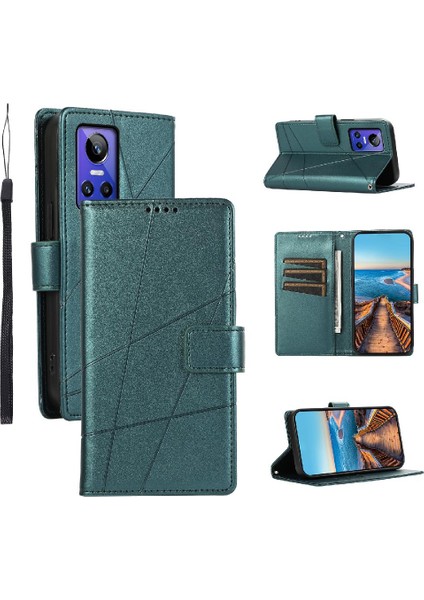 Realme Gt Neo 3 Şok Emici Darbeye Üç Kart Yuvaları Için Flip Case (Yurt Dışından)