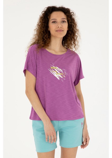 Kadın Mor Tişört 50284355-VR038