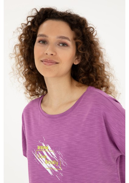 Kadın Mor Tişört 50284355-VR038 fiyatları