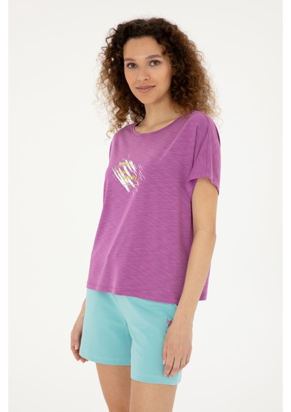 Kadın Mor Tişört 50284355-VR038 modelleri