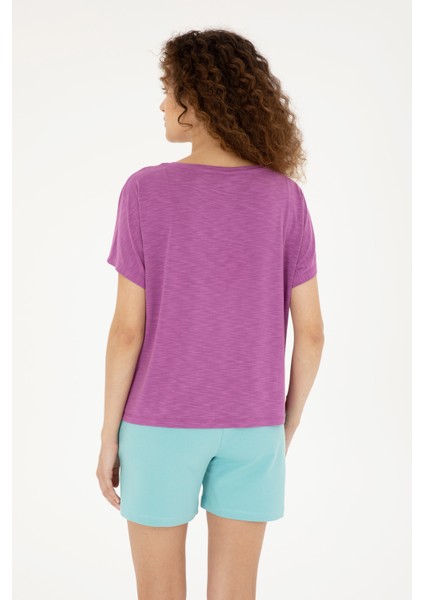 Kadın Mor Tişört 50284355-VR038 indirimleri