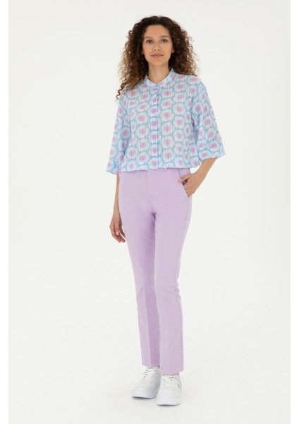 Kadın Lila Pantolon (Kanvas-Chino) 50281742-VR034