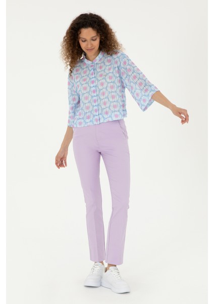 Kadın Lila Pantolon (Kanvas-Chino) 50281742-VR034 modelleri