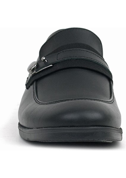 Loafer Hakiki Deri Siyah Klasik Erkek Genç Ayakkabısı