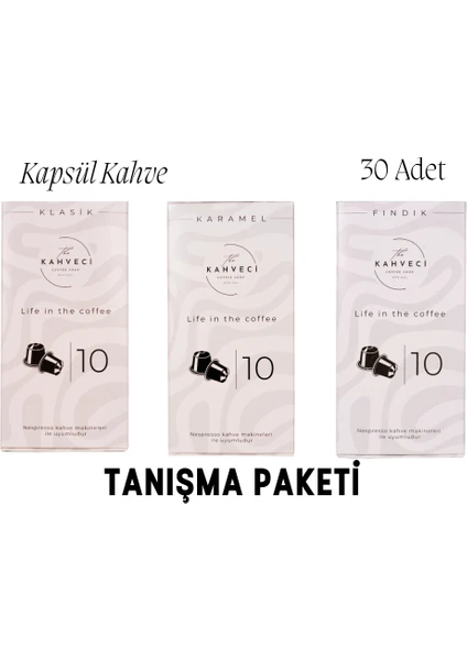 The Kahveci Nespresso Uyumlu Kapsül Kahve 30 Adet Tanışma Paketi