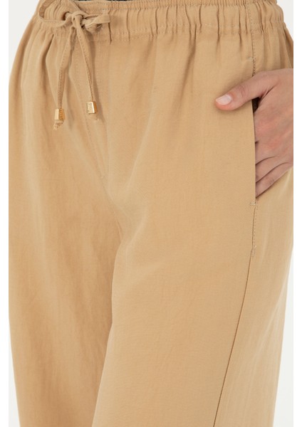 U.S. Polo Assn. Kadın Camel Pantolon (Kanvas-Chino) 50289449-VR015