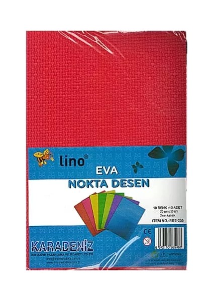 RBE-205 Eva 20X30 10 Renk 2 mm