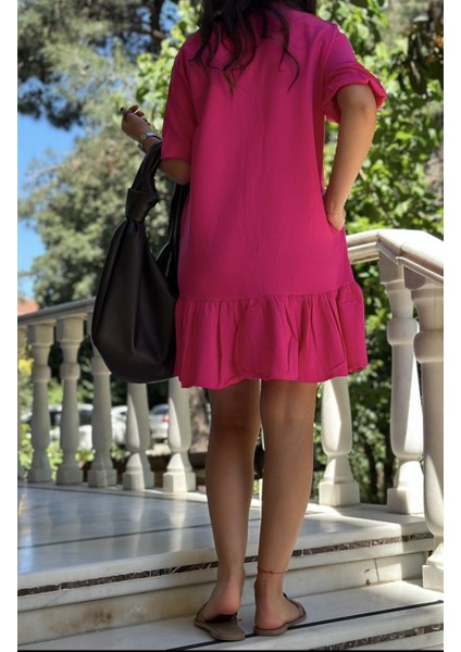 Lasorella Pembe Keten Elbise fiyatları