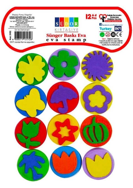 Sünger Baskı Eva 12'li