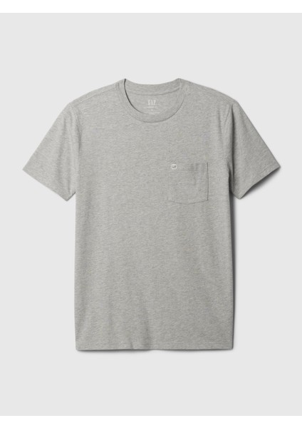 Erkek Gri Mini Gap Logo Cepli T-Shirt