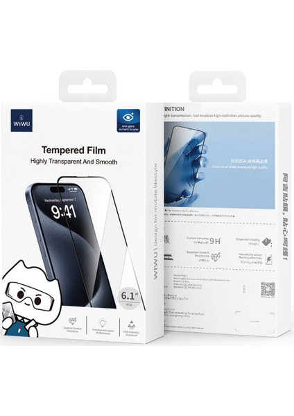 iPhone 15 Uyumlu Temperli Ekran Koruyucu GT-009 Polimer Oleofobik Kaplama Hd Görünüm indirimleri