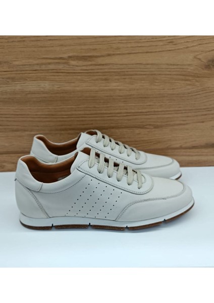 241338 Bej Deri Casual Erkek Ayakkabı