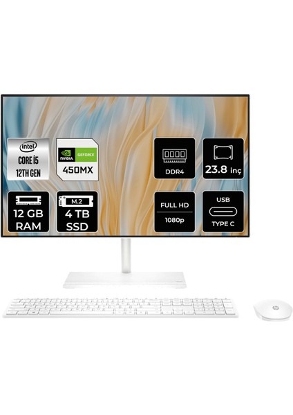 24-CB1010NT Intel Core I5 1235U 12GB 4tb SSD MX450/2GB 23.8'' Fhd Fdos All In One Bilgisayar 7A3D0EA 7A3D0EAPN310