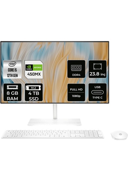 24-CB1010NT Intel Core I5 1235U 8gb 4tb SSD MX450/2GB 23.8'' Fhd Fdos All In One Bilgisayar 7A3D0EA 7A3D0EAPN305