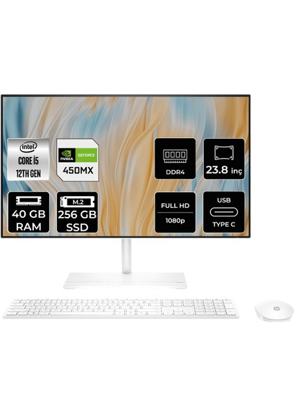 24-CB1010NT Intel Core I5 1235U 40GB 256GB SSD MX450/2GB 23.8'' Fhd Fdos All In One Bilgisayar 7A3D0EA 7A3D0EAPN336