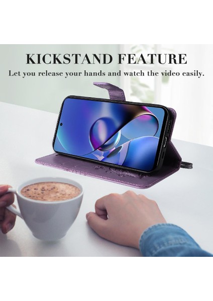 Motorola Moto G54 5g Pu Deri Flip Kickstand Için Kılıf Kart Yuvası ile (Yurt Dışından) fırsatları