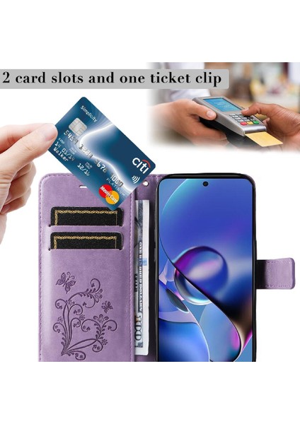 Motorola Moto G54 5g Pu Deri Flip Kickstand Için Kılıf Kart Yuvası ile (Yurt Dışından) indirimleri