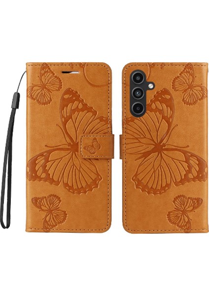 Samsung Galaxy A15 Flip Kickstand Manyetik Kapak Kart Yuvası ile (Yurt Dışından)