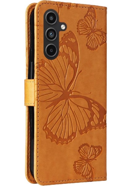 Samsung Galaxy A15 Flip Kickstand Manyetik Kapak Kart Yuvası ile (Yurt Dışından)