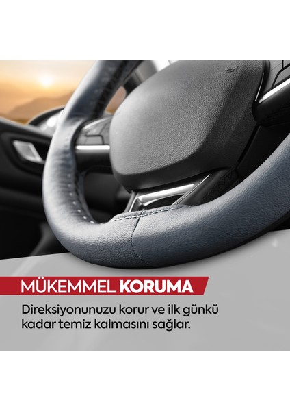 Düz Deri Sarmalı Dikme Direksiyon Kılıfı DK104 modelleri
