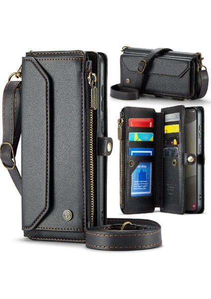 Kadınlar Için Crossbody Durumda Samsung Galaxy S24 Cüzdan Durumda Kart Tutucu (Yurt Dışından)