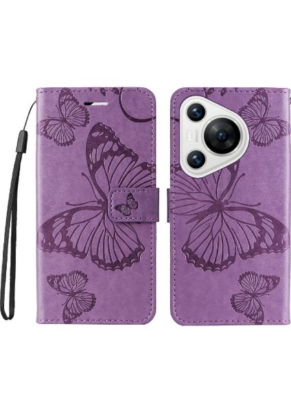 Huawei Huawei Pu Deri Flip Kickstand Darbeye Kapak Için Kılıf ile Kart (Yurt Dışından)
