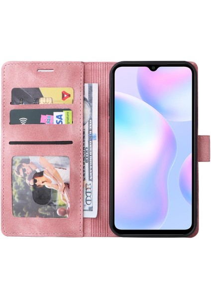 Xiaomi Redmi 9A Için Flip Case Deri Kılıf Kapak Darbeye Basit (Yurt Dışından)