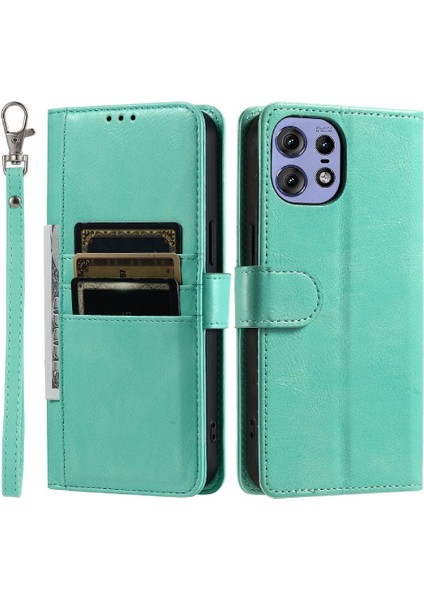 Motorola Moto Kenar 50 Pro 6 Kart Yuvaları Kickstand Pu Deri Için Flip Case (Yurt Dışından)