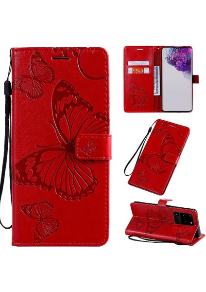 Samsung Galaxy S20 Ultra Manyetik Kapak Pu Deri Flip Kickstand (Yurt Dışından)
