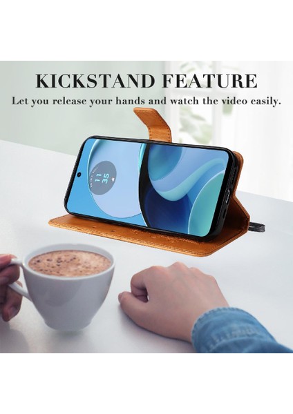 Motorola Moto G14 4g Flip Kickstand Manyetik Kapak Için Kılıf Kart Yuvası ile (Yurt Dışından) fırsatları