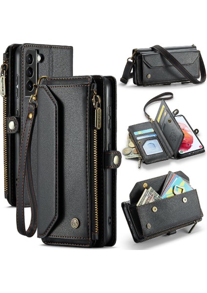 Kadınlar Için Crossbody Durumda Samsung Galaxy S21 Cüzdan Durumda Kart Tutucu (Yurt Dışından)