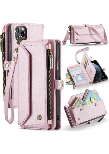 Kadınlar Için Crossbody Kılıf iphone 11 Pro Max Cüzdan Kılıf Fermuar Faturaları (Yurt Dışından)