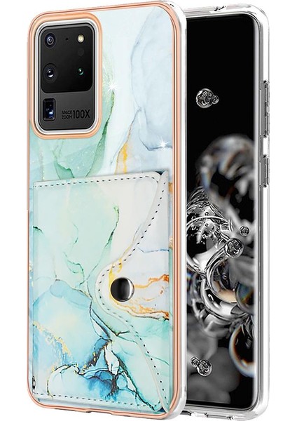 Samsung Galaxy S20 Ultra Mermer Yumuşak Tpu Tampon Ince Cüzdan Kartı (Yurt Dışından)