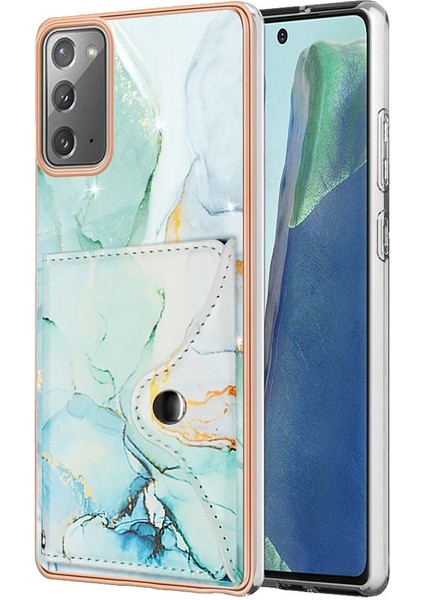 Samsung Galaxy Not 20 Için Kılıf Ince Cüzdan Mermer Yumuşak Tpu Tampon Kartı (Yurt Dışından)