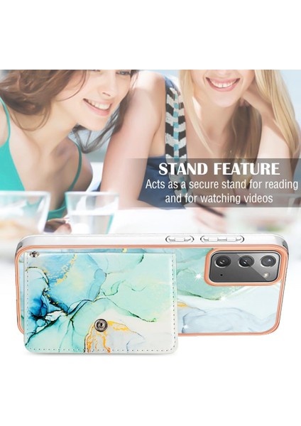 Samsung Galaxy Not 20 Için Kılıf Ince Cüzdan Mermer Yumuşak Tpu Tampon Kartı (Yurt Dışından) fırsatları