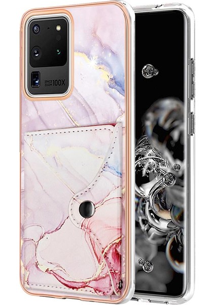 Samsung Galaxy S20 Ultra Mermer Yumuşak Tpu Tampon Ince Cüzdan Kartı (Yurt Dışından)