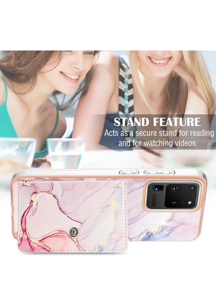Samsung Galaxy S20 Ultra Mermer Yumuşak Tpu Tampon Ince Cüzdan Kartı (Yurt Dışından) modelleri