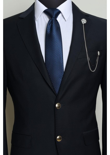 Desenli Gümüş Gri Zincirli Ceket Yaka Iğnesi fiyatları