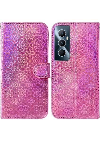 Realme C65 4g Glitter Renkli Standı Tutucu Cüzdan Kılıf Kart Için Flip Case (Yurt Dışından)