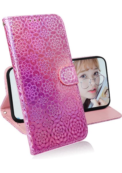 Realme C65 4g Glitter Renkli Standı Tutucu Cüzdan Kılıf Kart Için Flip Case (Yurt Dışından)